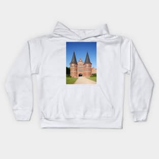 Holsten Gate, Luebeck, Schleswig-Holstein, Germany, Europe Kids Hoodie